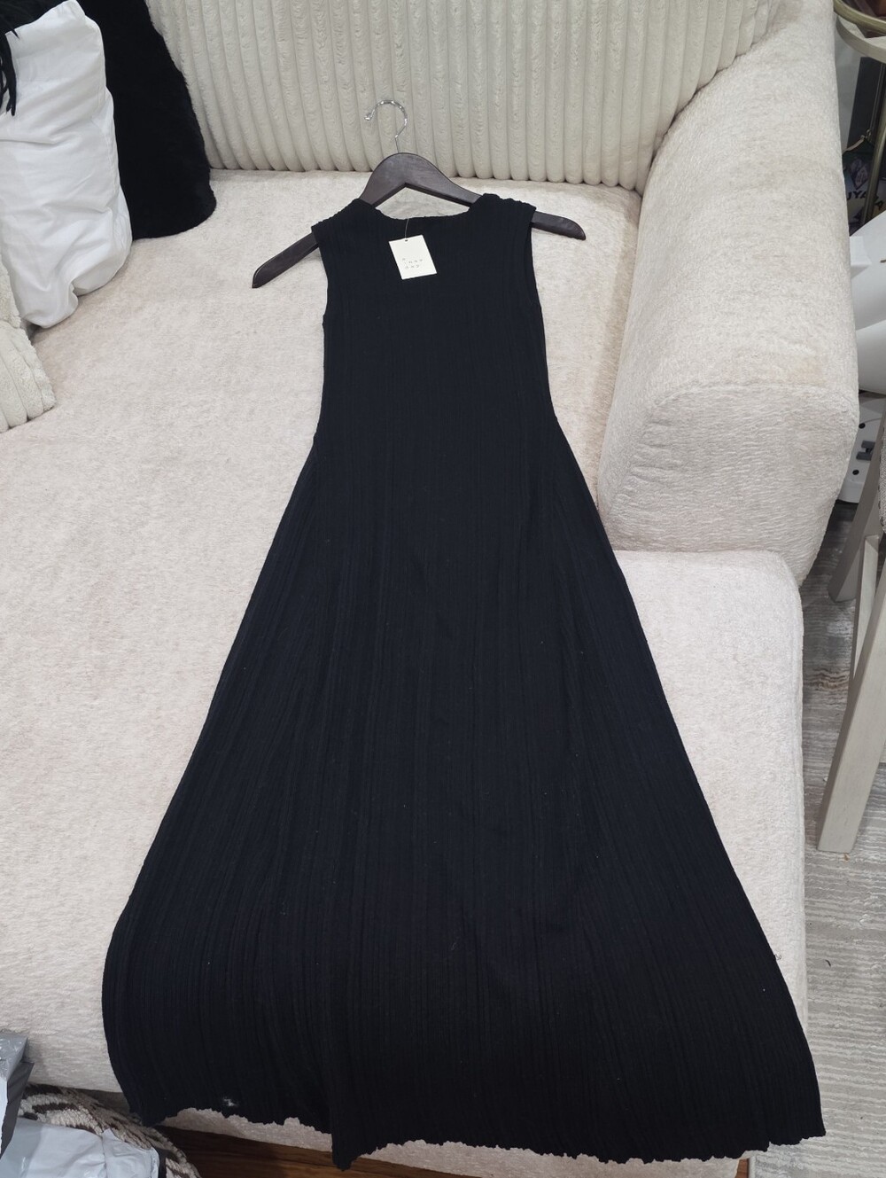 a new day Sleeveless Ribbed Maxi Dress Ribbed Maxi Dress in Black Size XS NWT
